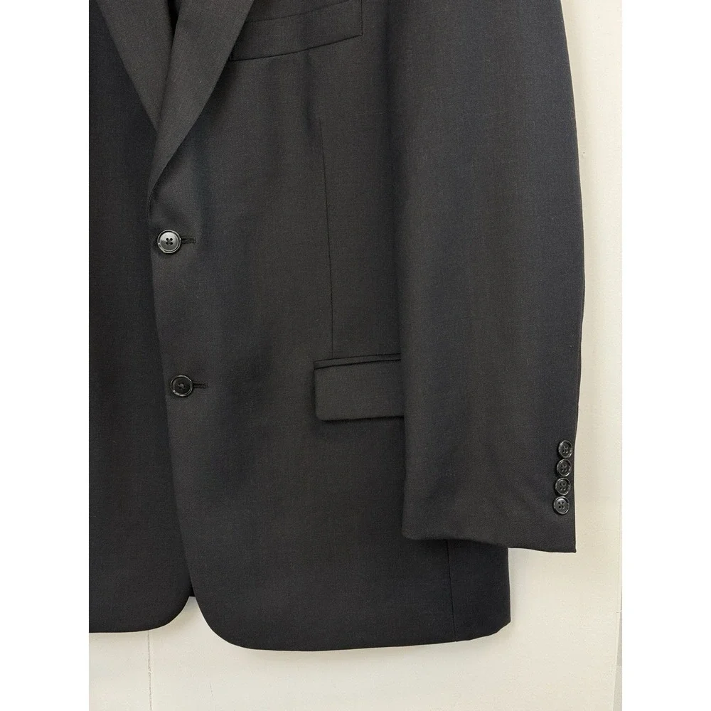 Roundtree & Yorke Men's 42R Jacket Blazer Worsted‎ Wool Navy Blue Twill Vented